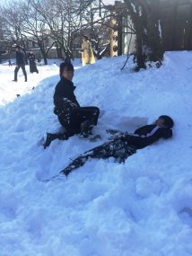中学生も雪が好きです！